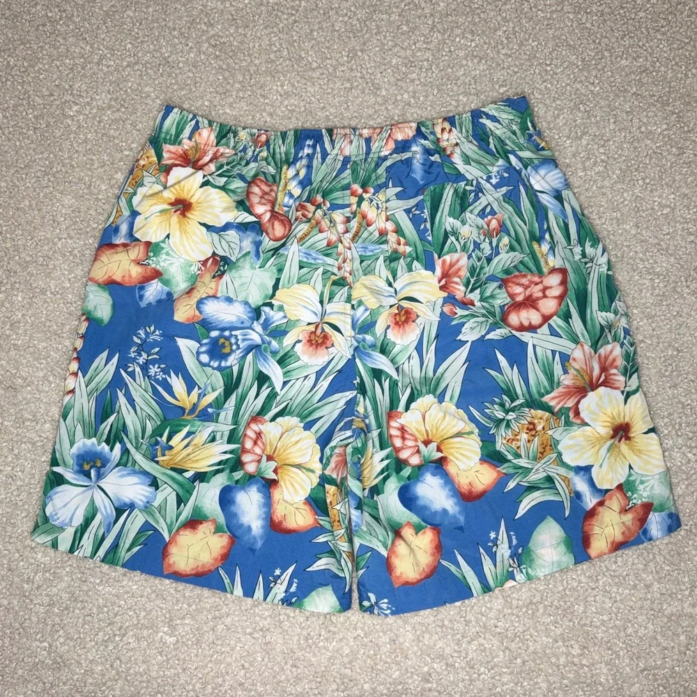 Vintage 90's Polo Sport Ralph Lauren Mens XL Tropical Hibiscus Floral Swim Trunk